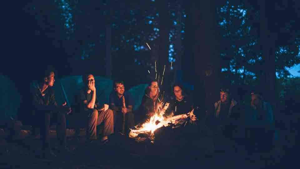 story around camp fire