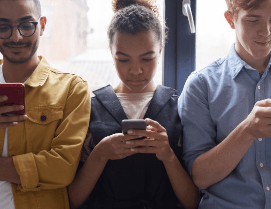 people using mobile phones